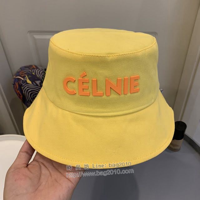 CELINE新品女士帽子 賽琳立體彩虹字母炫彩系列漁夫帽  mm1617